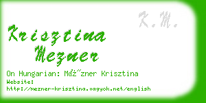 krisztina mezner business card